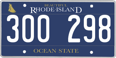 RI license plate 300298