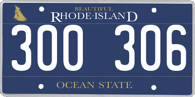 RI license plate 300306