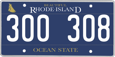 RI license plate 300308