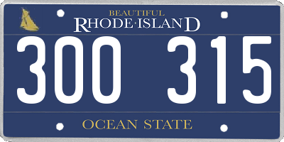 RI license plate 300315