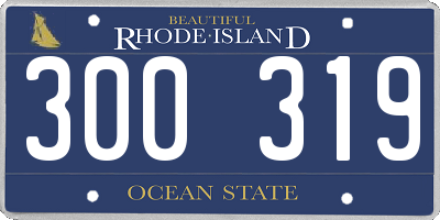 RI license plate 300319
