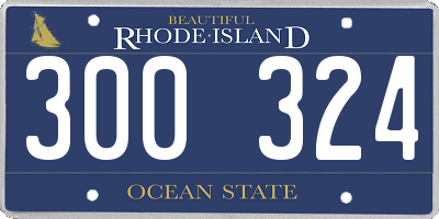 RI license plate 300324