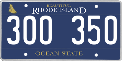 RI license plate 300350