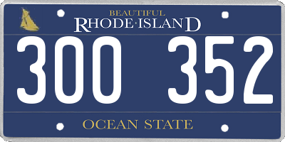 RI license plate 300352