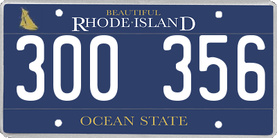 RI license plate 300356