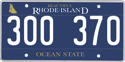 RI license plate 300370