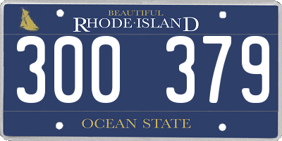 RI license plate 300379