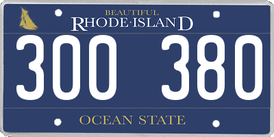 RI license plate 300380