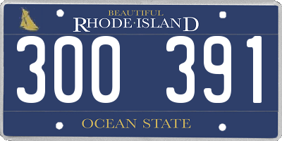 RI license plate 300391