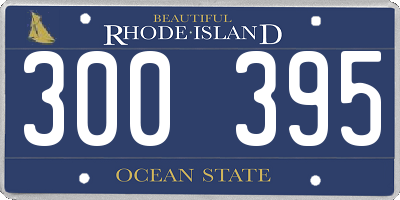 RI license plate 300395