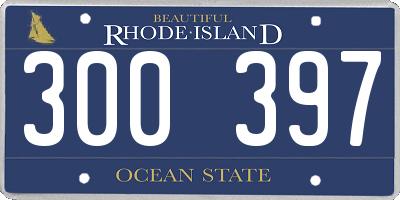 RI license plate 300397