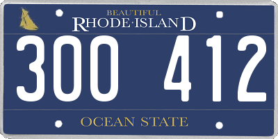 RI license plate 300412