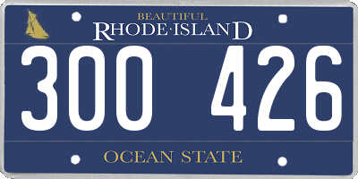 RI license plate 300426