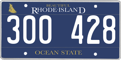 RI license plate 300428