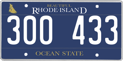 RI license plate 300433