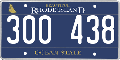 RI license plate 300438