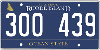 RI license plate 300439