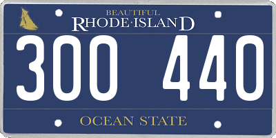 RI license plate 300440