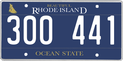 RI license plate 300441