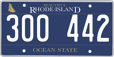 RI license plate 300442
