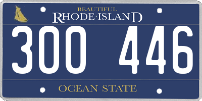 RI license plate 300446