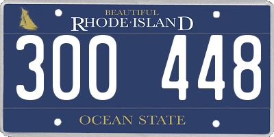 RI license plate 300448