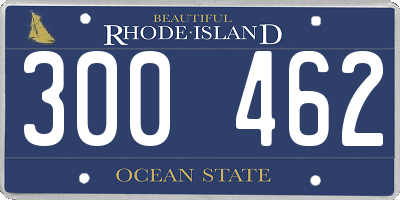 RI license plate 300462