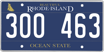 RI license plate 300463