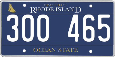 RI license plate 300465