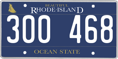 RI license plate 300468