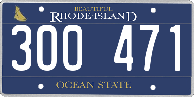 RI license plate 300471