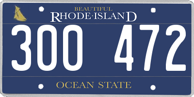 RI license plate 300472