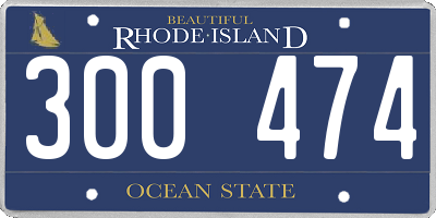 RI license plate 300474