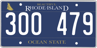 RI license plate 300479