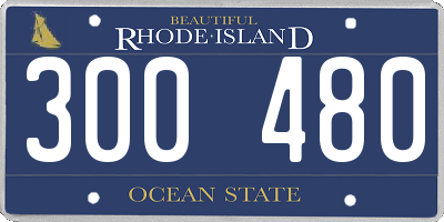 RI license plate 300480