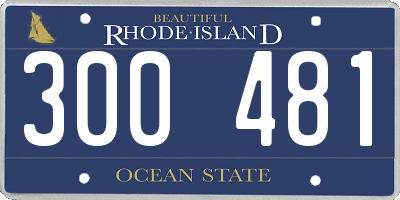 RI license plate 300481