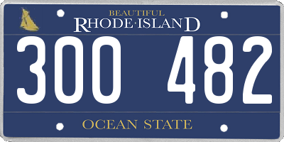 RI license plate 300482