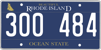 RI license plate 300484