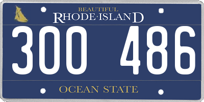 RI license plate 300486