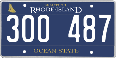 RI license plate 300487