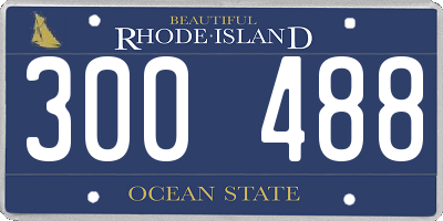 RI license plate 300488