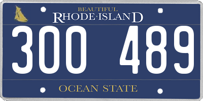 RI license plate 300489