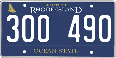 RI license plate 300490