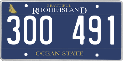 RI license plate 300491