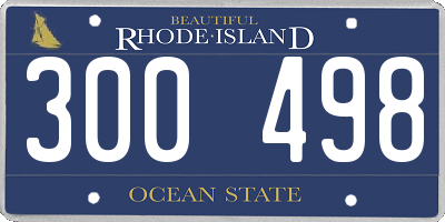 RI license plate 300498