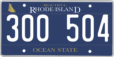 RI license plate 300504