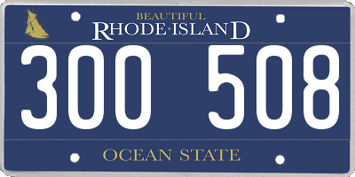 RI license plate 300508