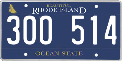 RI license plate 300514