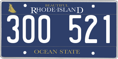 RI license plate 300521