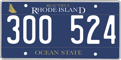 RI license plate 300524